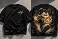 ZAPP Energy Protocol vintage washed black tee front and back
