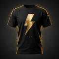 ⚡ZAPP Tee black with golden bolt and 3 6 9