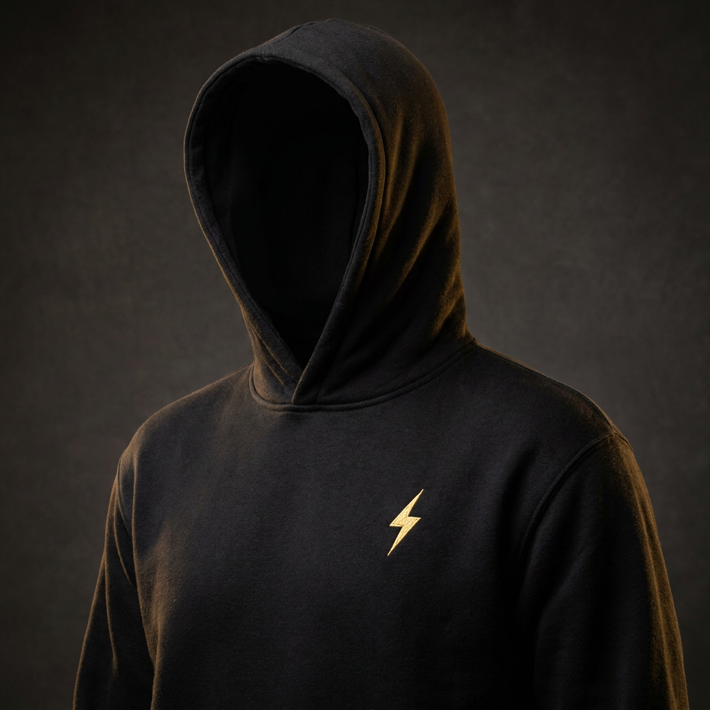 ⚡ZAPP Hoodie black with golden bolt