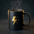 ⚡ZAPP Mug black ceramic with golden bolt