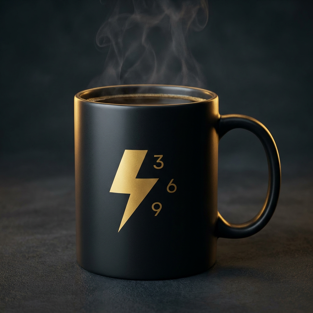 ⚡ZAPP Mug black ceramic with golden bolt