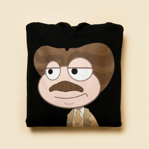 ZAPP black hoodie with the mascot printed on the chest