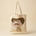 ZAPP canvas tote with the mascot printed on the front