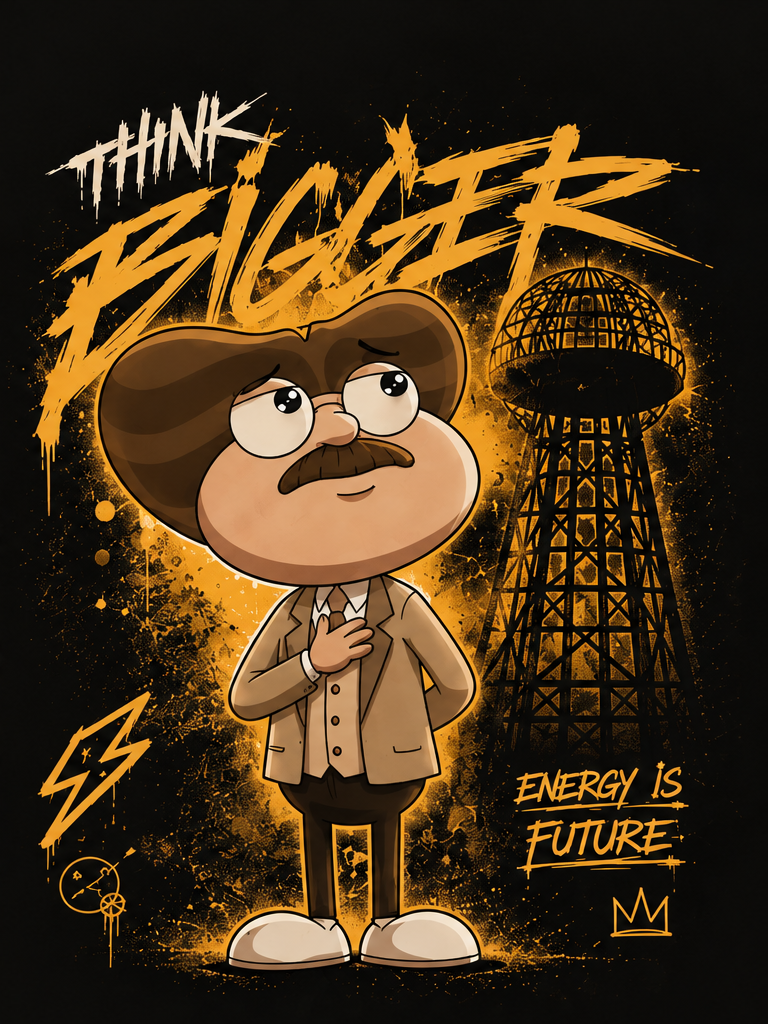⚡ZAPP Think Bigger, the print design on black